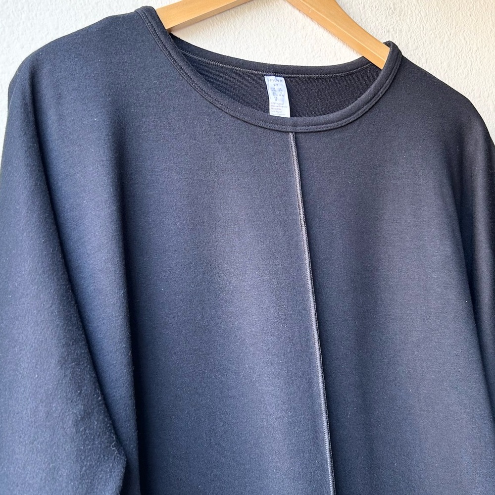 SPANX Perfect Length Black Top Dolman 3/4 Sleeve Stretchy Tunic Tee Sz S - Picture 5 of 16